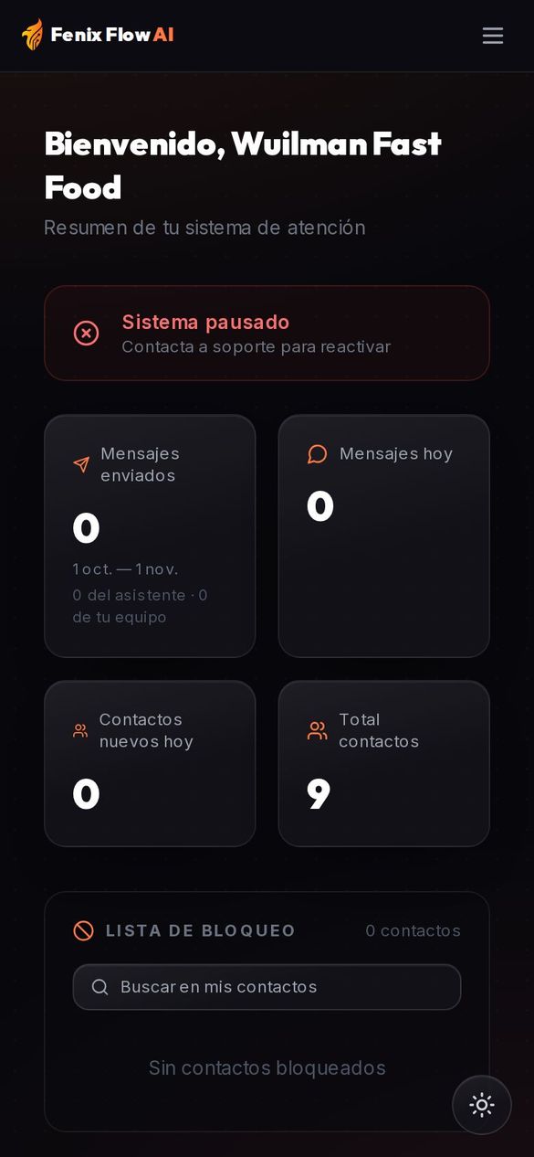 Inicio en el teléfono